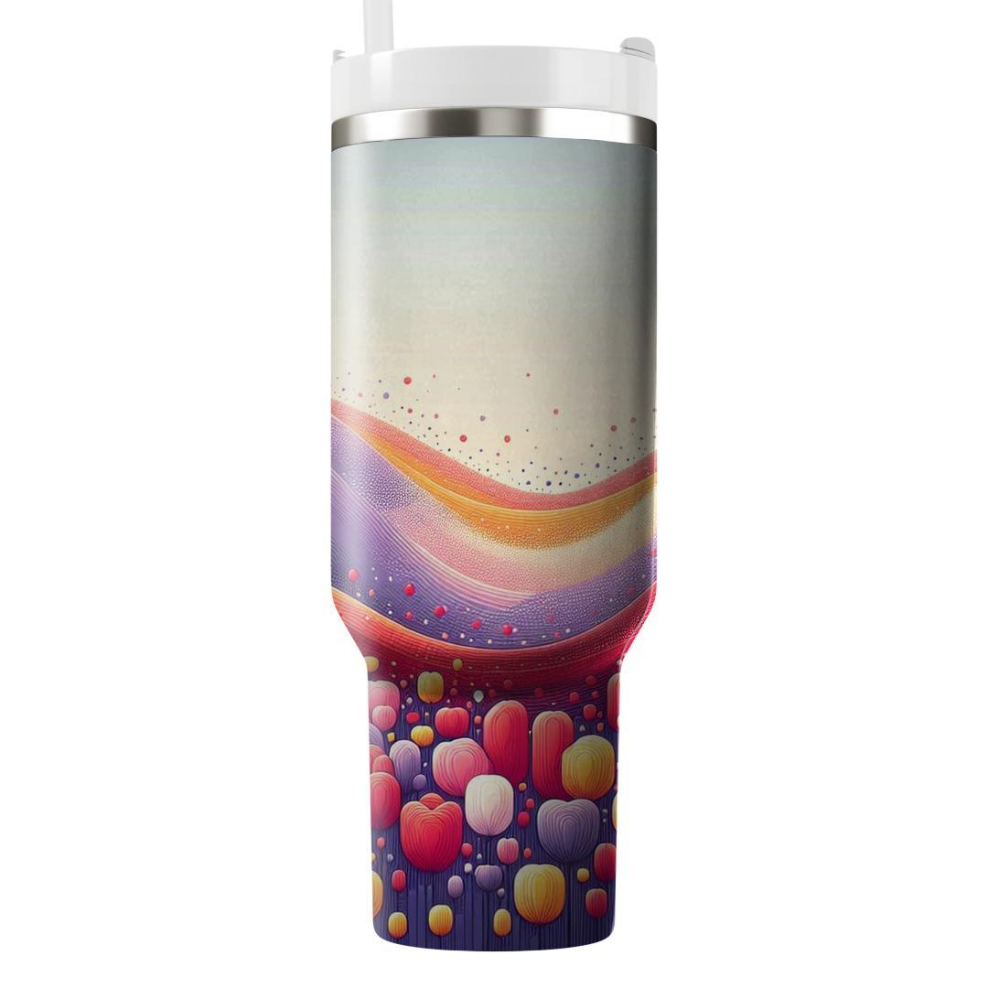 Blooming Tulip Fields  Unique Tumblers