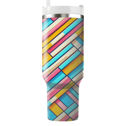 Retro Candy Stripe  Insulated Tumblers