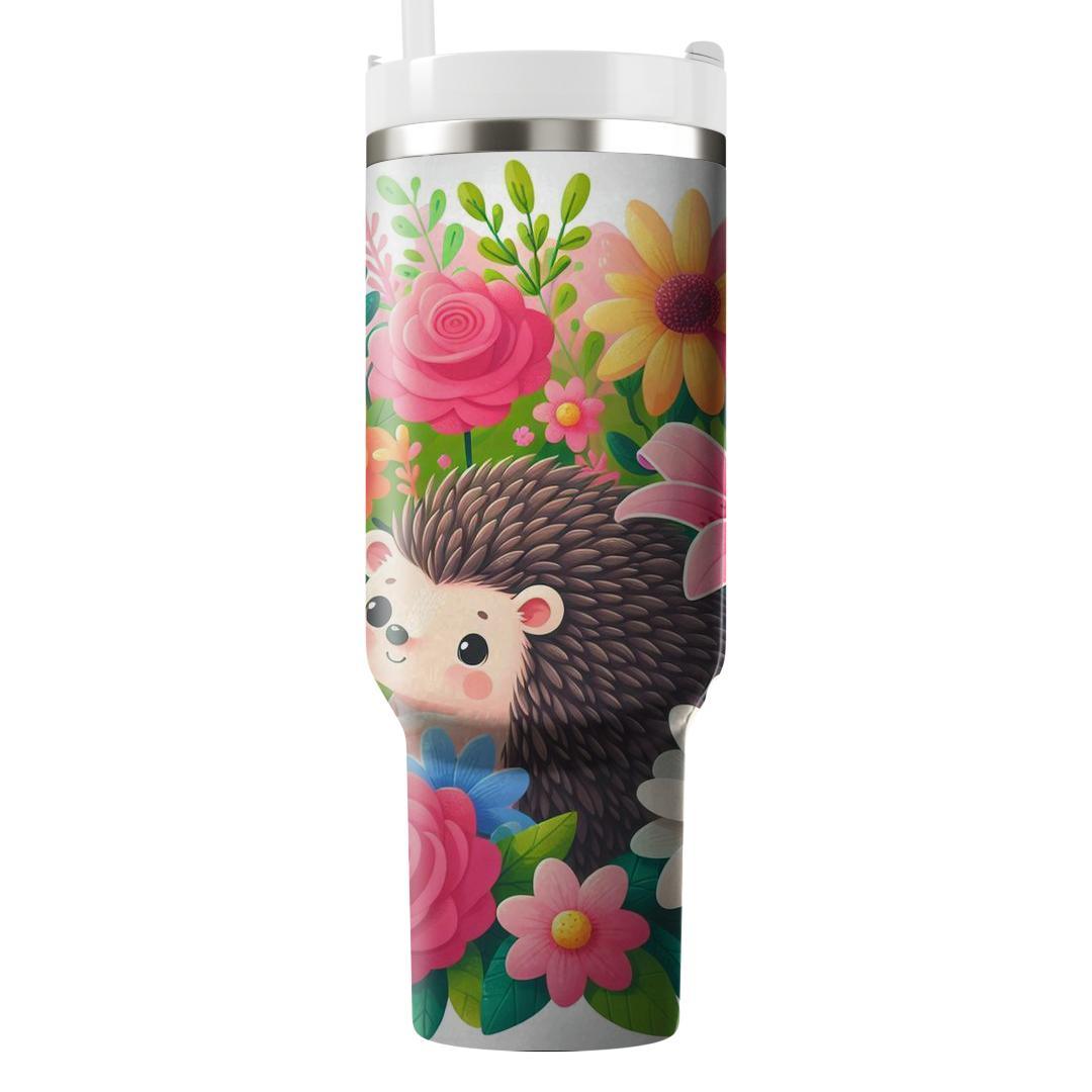 Cute Hedgehog Garden  Personalized Tumblers