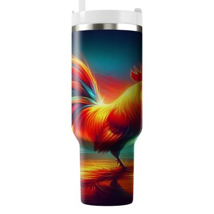 Regal Rooster Dawn  Travel Tumblers