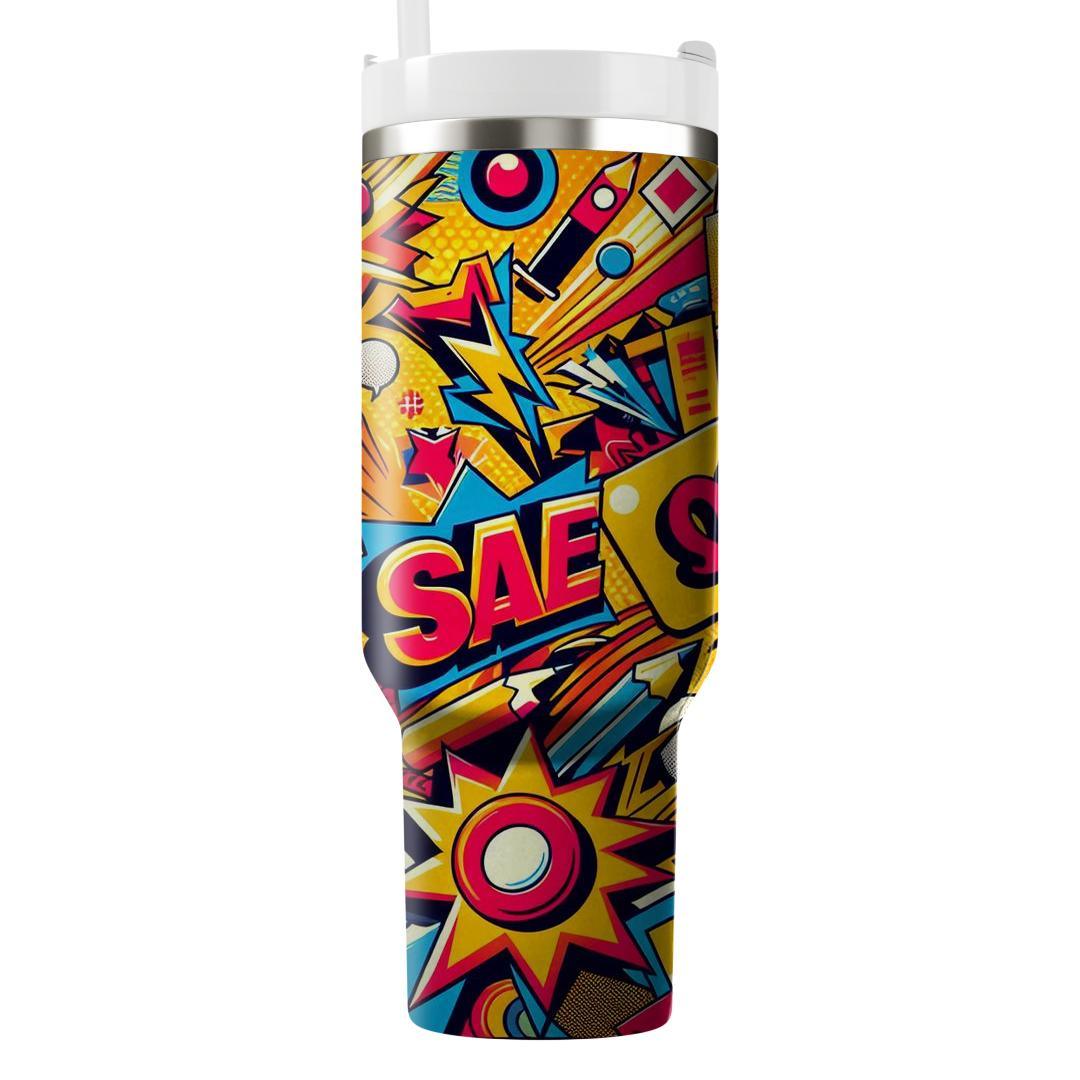 Retro 80s Pop Art  Travel Tumblers