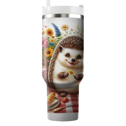 Charming Hedgehog Picnic  Travel Tumblers