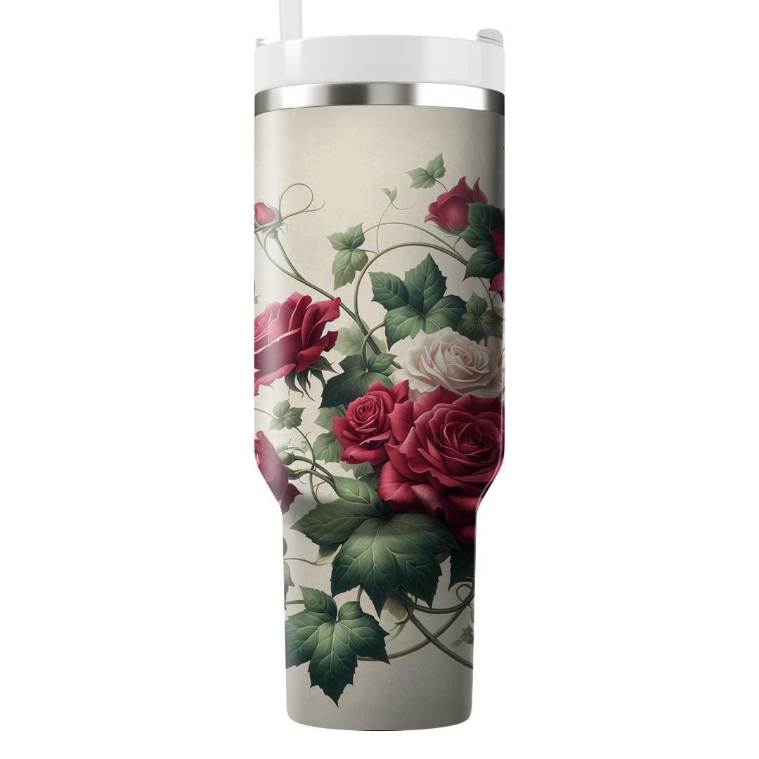Elegant Ivy And Rose  Tumblers For Gifts