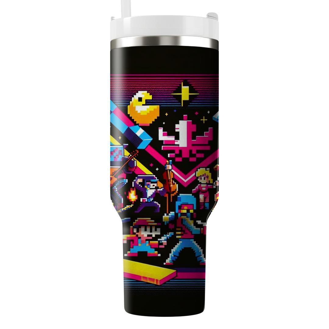Pixel Art Heroes  Tumblers With Lids