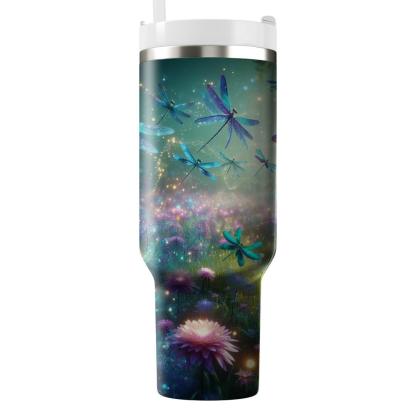 Fantastical Dragonfly Meadow  Travel Tumblers