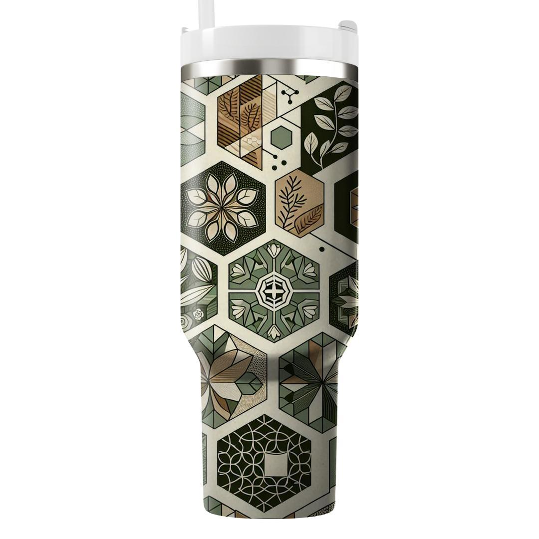 Hexagonal Nature Escape  Insulated Tumblers