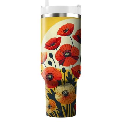 Playful Poppy Fields  Insulated Tumblers