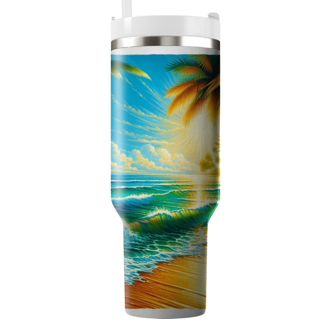 Sunlit Seaside Escape  Tumbler Cups