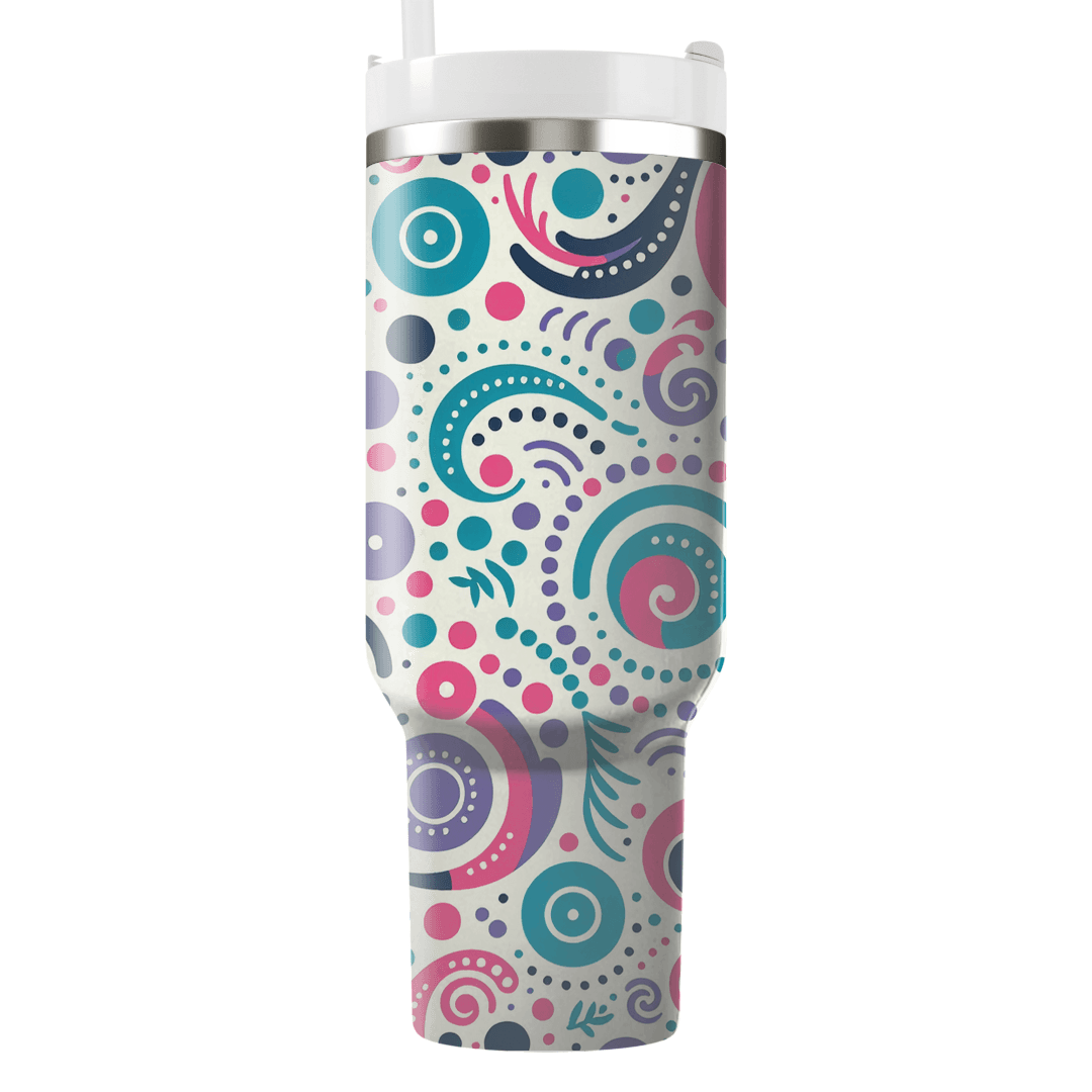 Dotted Spiral Whirl  Custom Tumblers