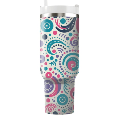 Dotted Spiral Whirl  Custom Tumblers