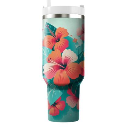 Chic Hibiscus Breeze  Insulated Tumblers