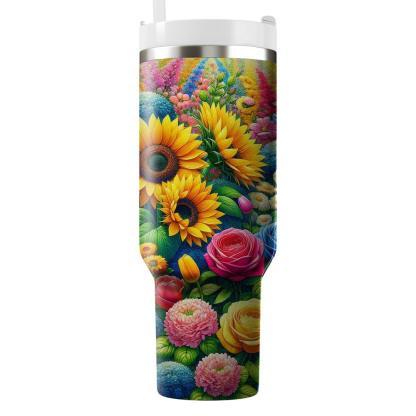 Vibrant Garden Floral  Insulated Tumblers
