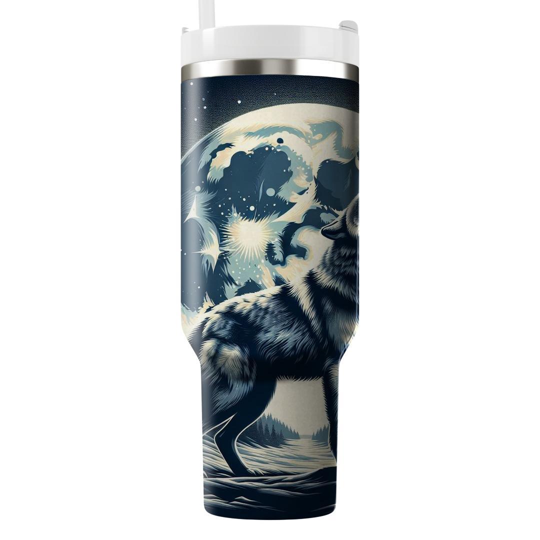 Bold Wolf Spirit  Travel Tumblers