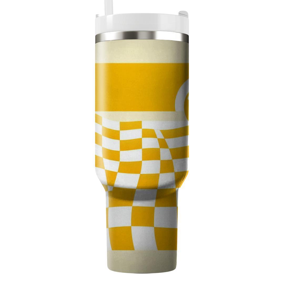 Sunny Daze Checker  Travel Tumblers