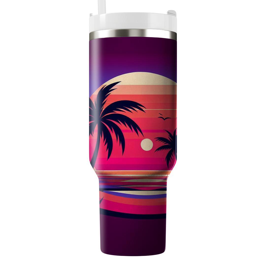 Neon Sunset Bliss  Unique Tumblers