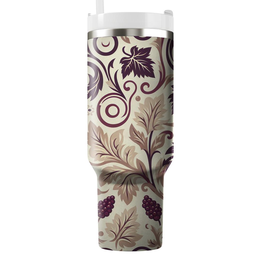 Floral Vineyard Scroll  Decorative Tumblers