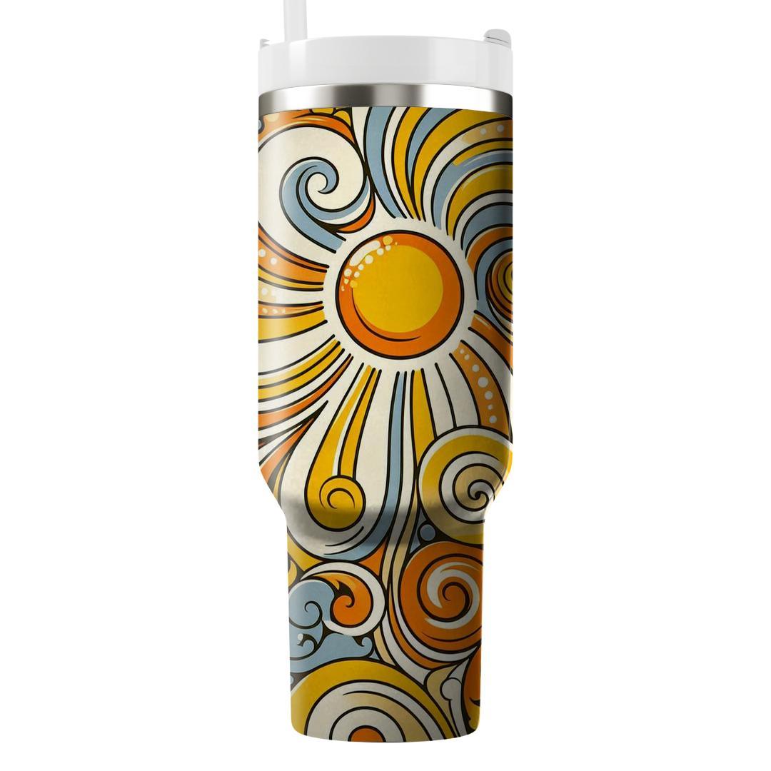 Charming Sunshine Swirls  Travel Tumblers