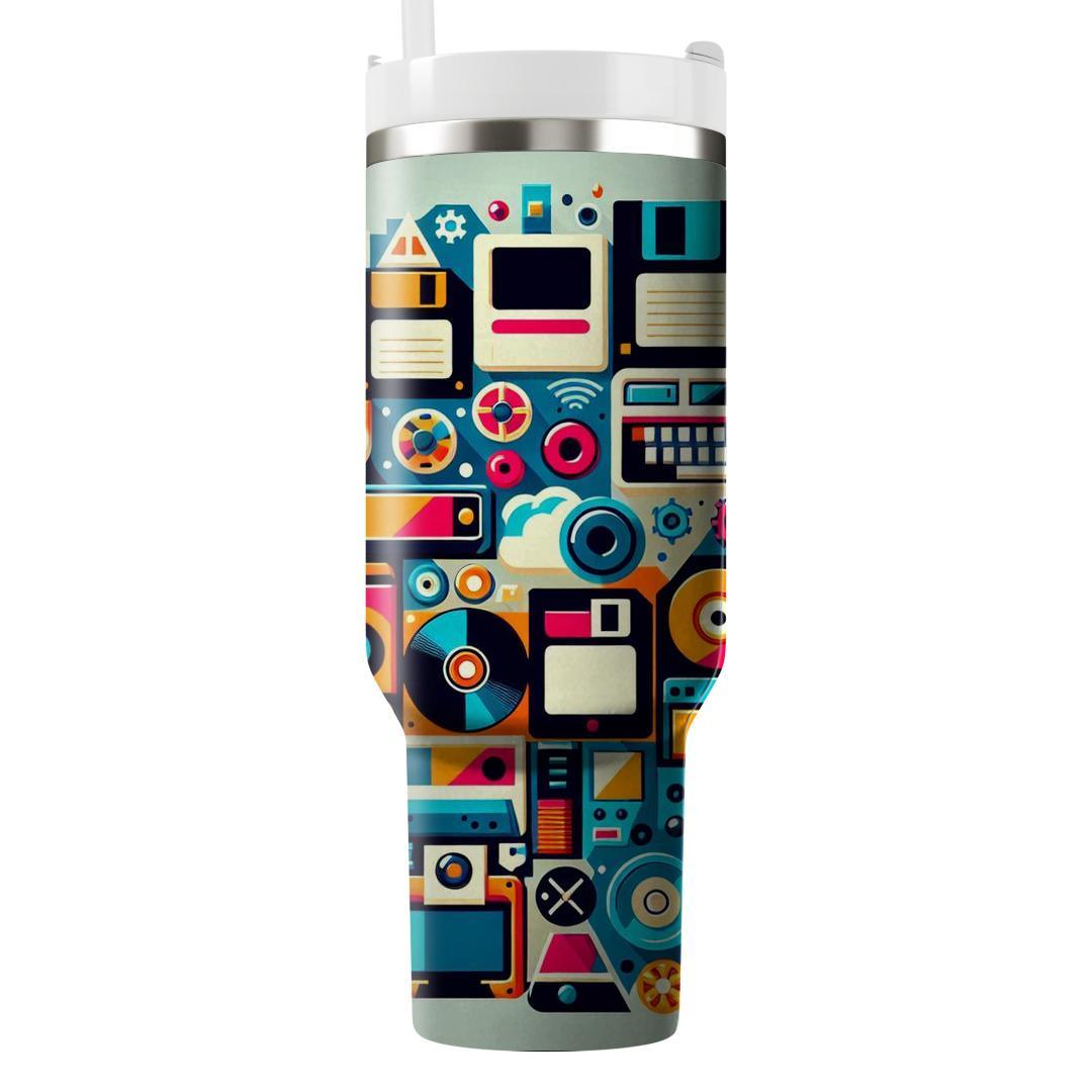 Retro Technology Collage  Insulated Tumblers