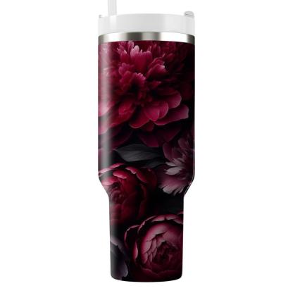 Crimson Peony Delight  Insulated Tumblers