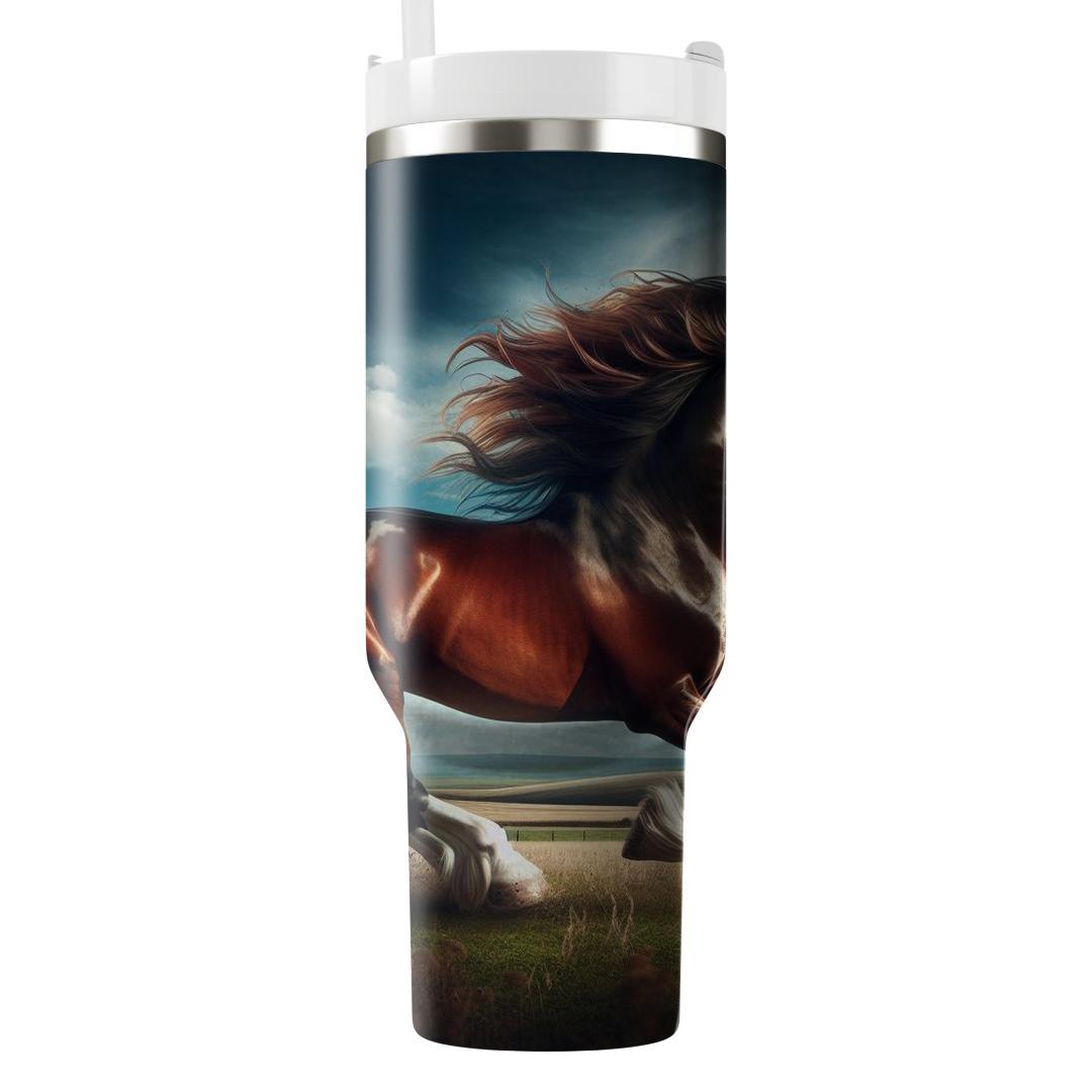 Majestic Horse Gallop  Travel Tumblers