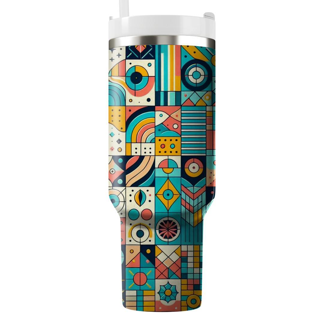 Funky Mosaic Tile  Tumbler Cups