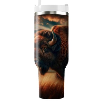 Majestic Buffalo Plains  Travel Tumblers