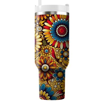Bright Sunshine Floral  Travel Tumblers