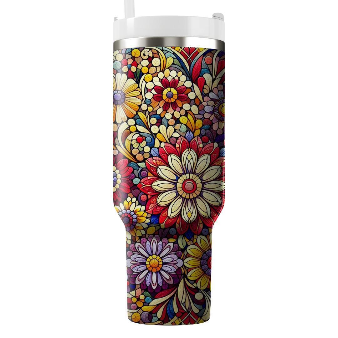 Charming Garden Mosaic  Travel Tumblers