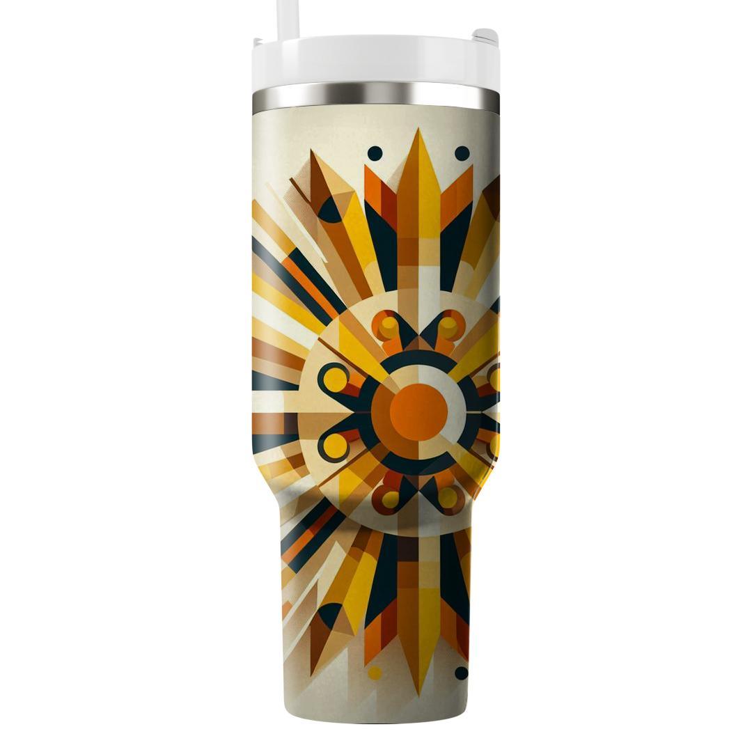 Sunburst Geometric Radiance  Insulated Tumblers