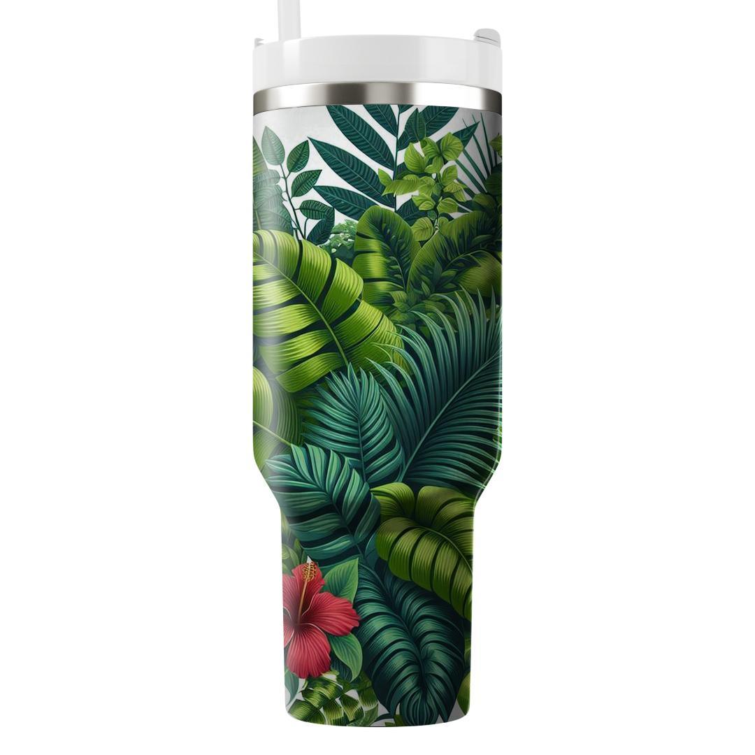Vibrant Leafy Paradise  Travel Tumblers