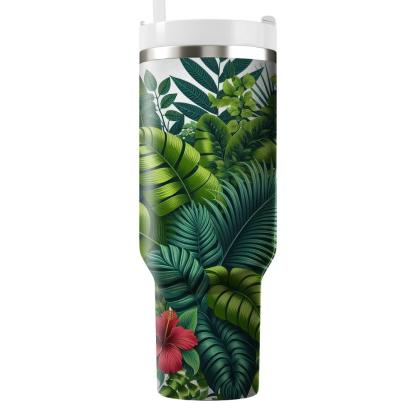 Vibrant Leafy Paradise  Travel Tumblers