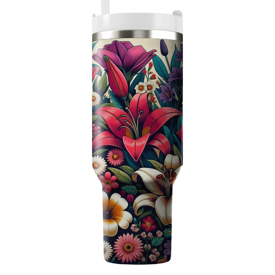 Spring Floral Rhapsody  Travel Tumblers