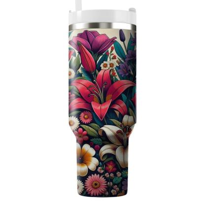Spring Floral Rhapsody  Travel Tumblers