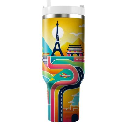 Colorful Journeys - Travel Appreciation Day  Tumblers With Lids