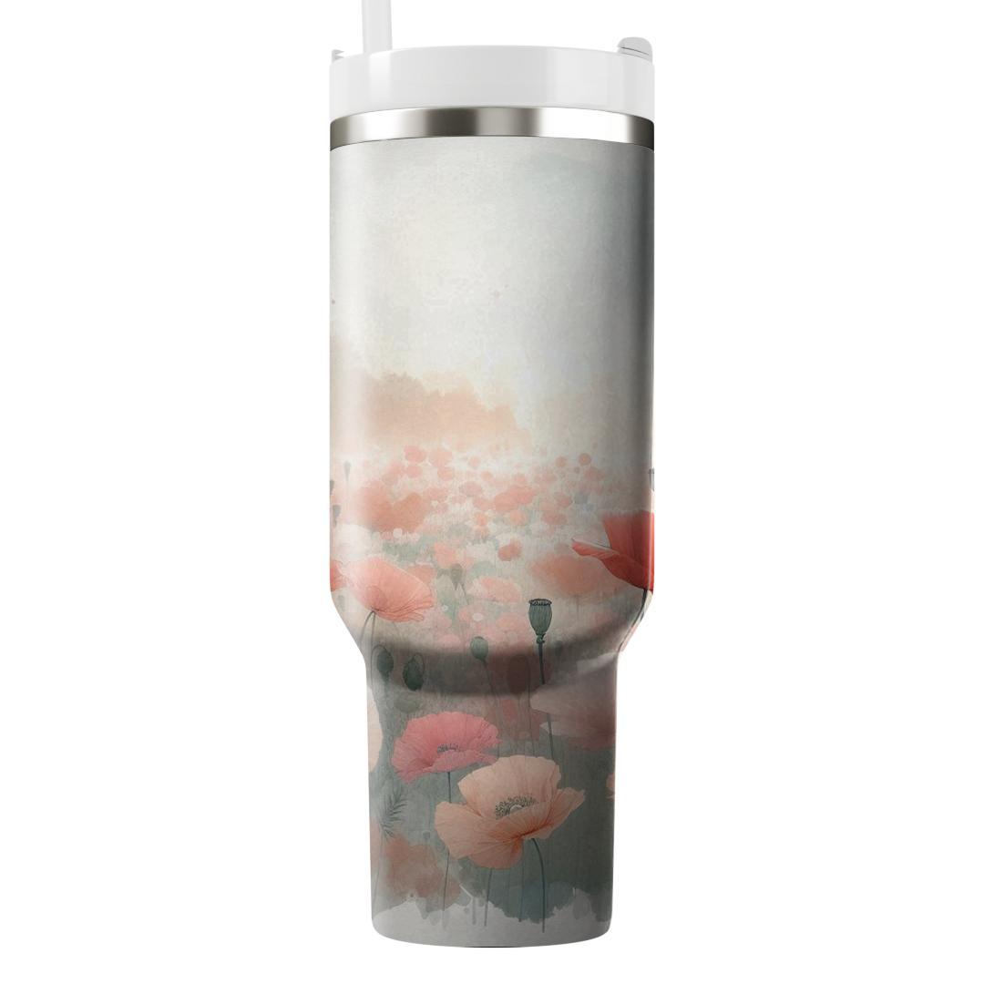 Ethereal Watercolor Poppies  Unique Tumblers