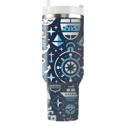 Charming Nautical Theme  Custom Tumblers