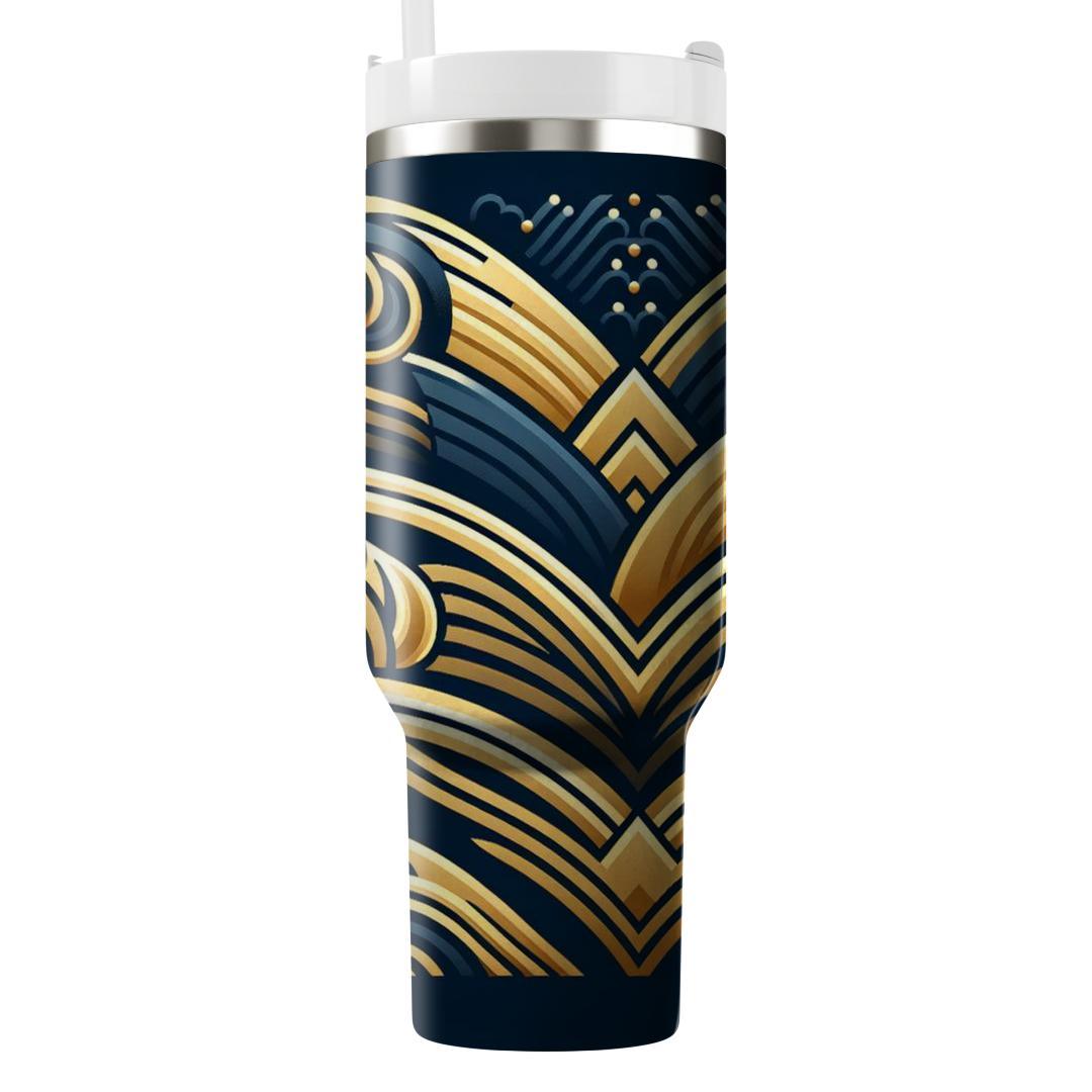 Elegant Art Deco Waves  Decorative Tumblers