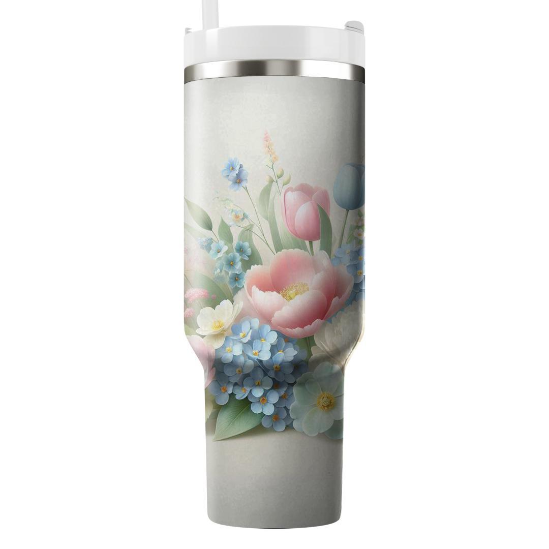Pastel Floral Harmony  Tumbler Cups