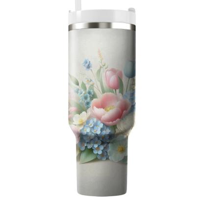 Pastel Floral Harmony  Tumbler Cups