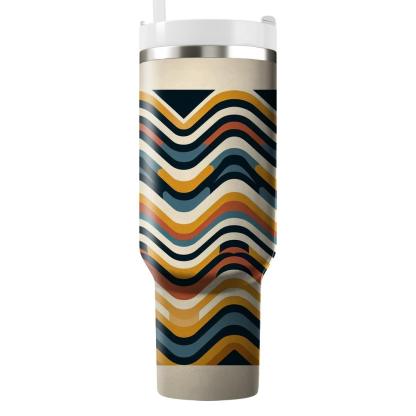 Retro Chevron Wave  Decorative Tumblers