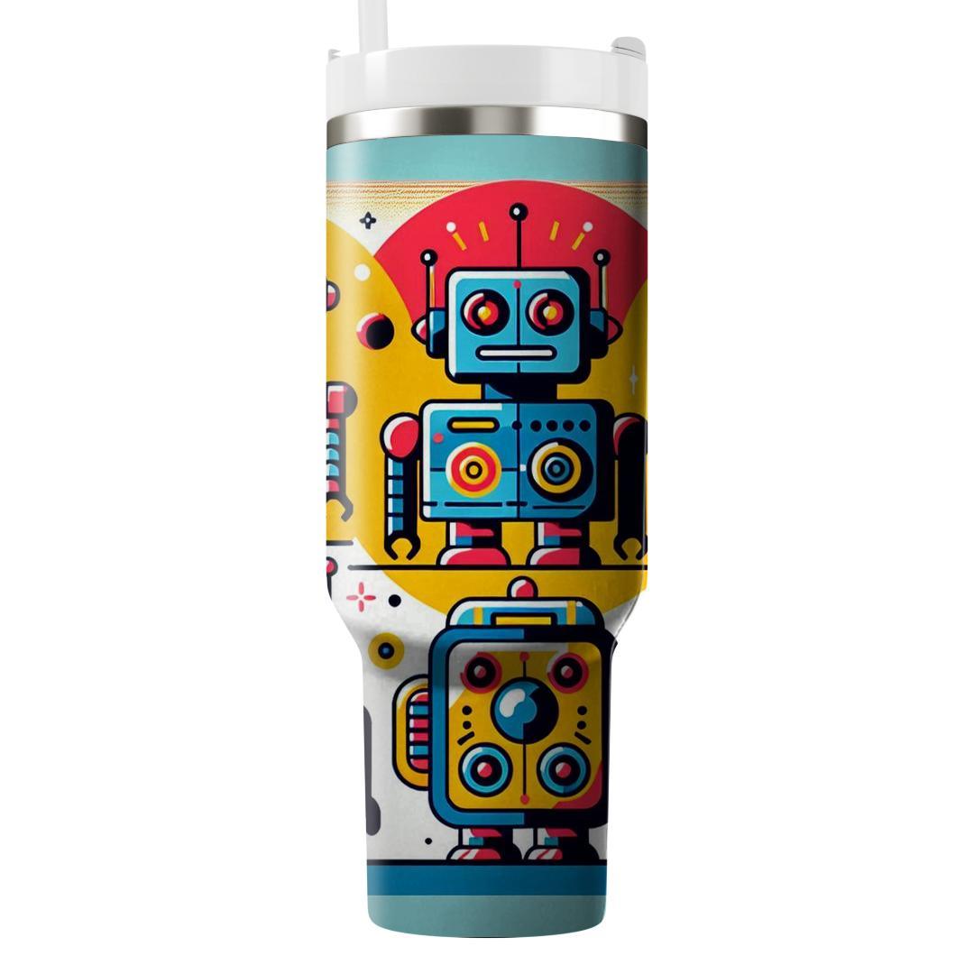 Cool Retro Robots  Unique Tumblers