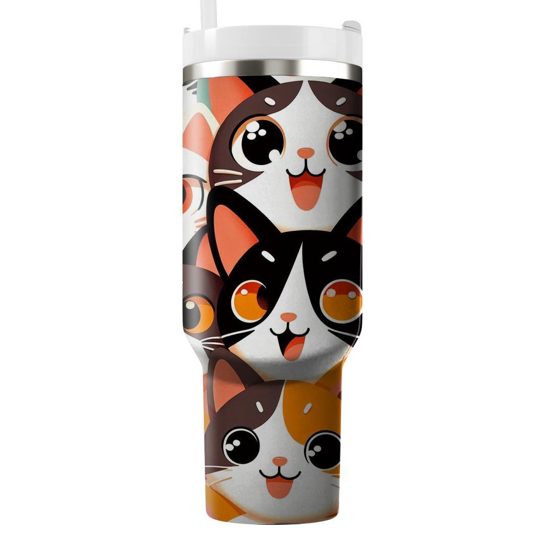 Funky Cat Expressions  Decorative Tumblers
