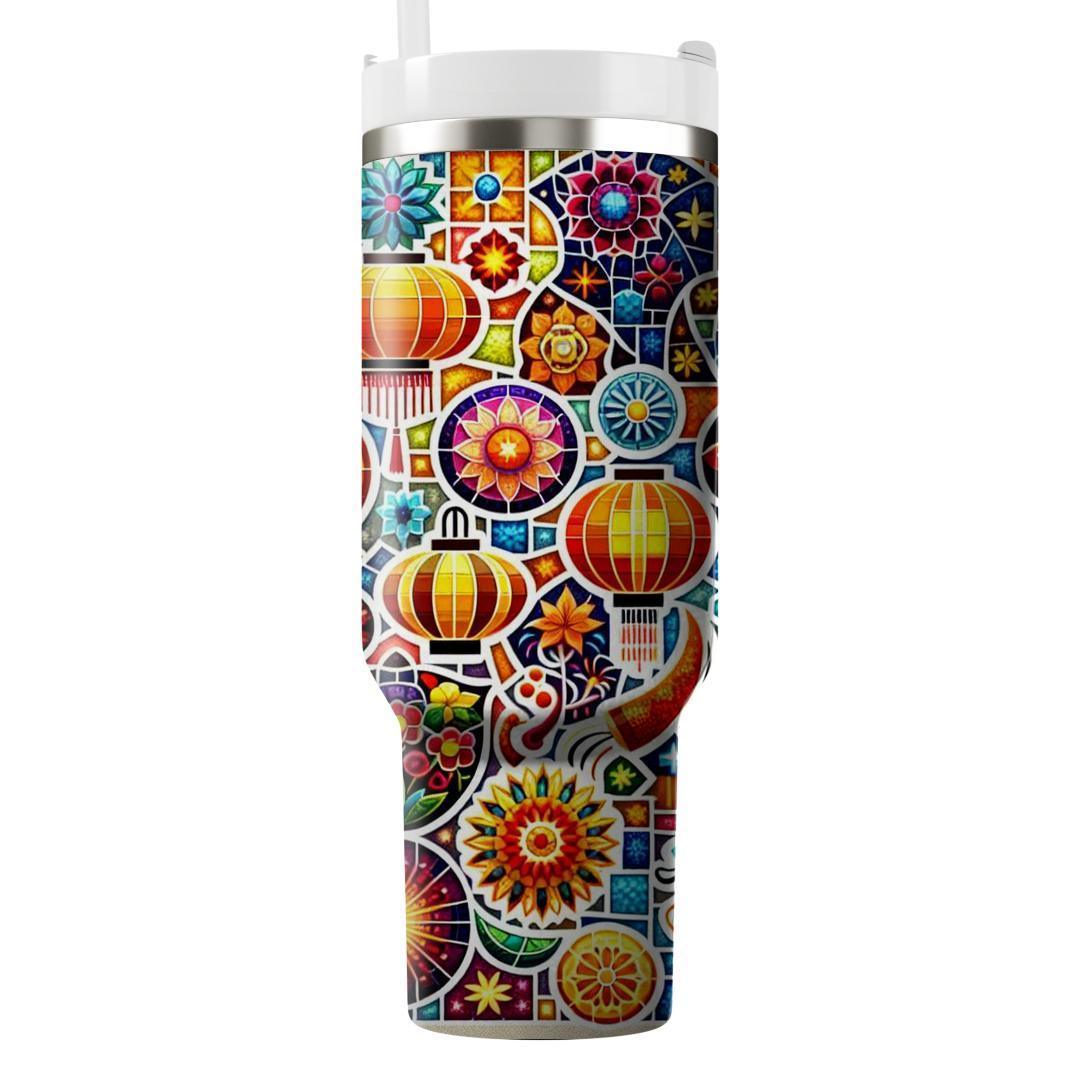 Mosaic Of Cultures - Global New Year Celebration  Tumblers With Lids