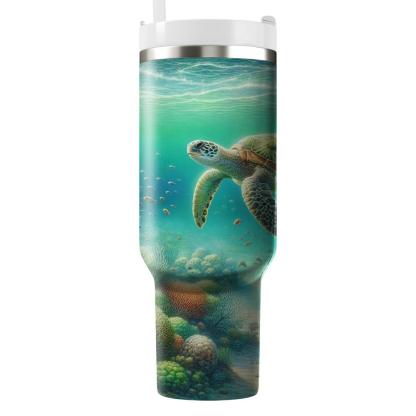 Elegant Turtle Serenity  Travel Tumblers