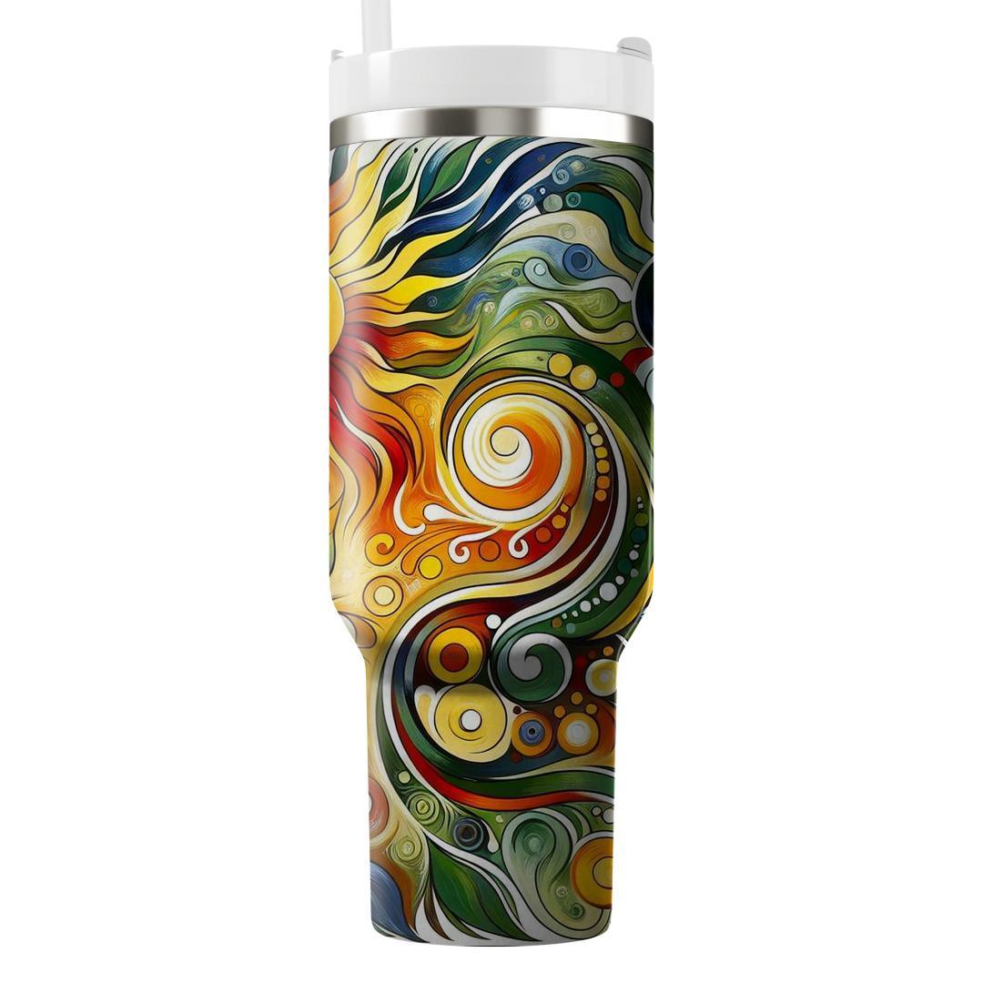 Abstract Reverie - Midsummer Solstice  Tumblers With Lids