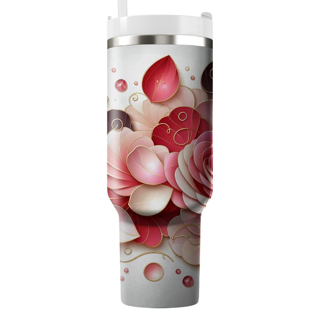 Rose Petal Rhapsody  Tumblers For Gifts