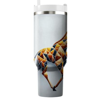Geometric Giraffe Splendor  Travel Tumblers