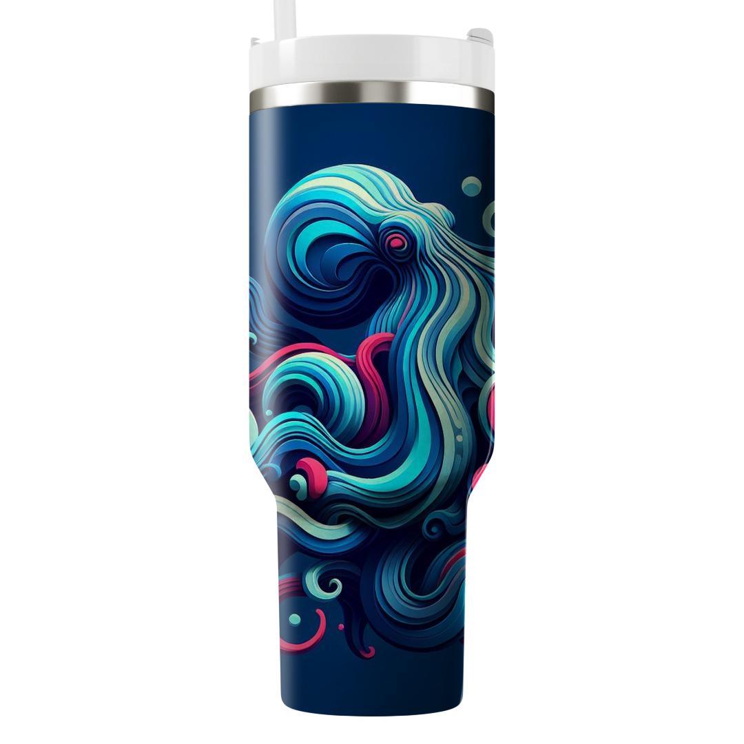 Artistic Octopus Whirl  Travel Tumblers