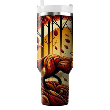 Dashing Fox Woodland  Tumblers With Lids