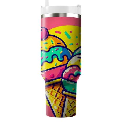 Funky Ice Cream Cone  Personalized Tumblers